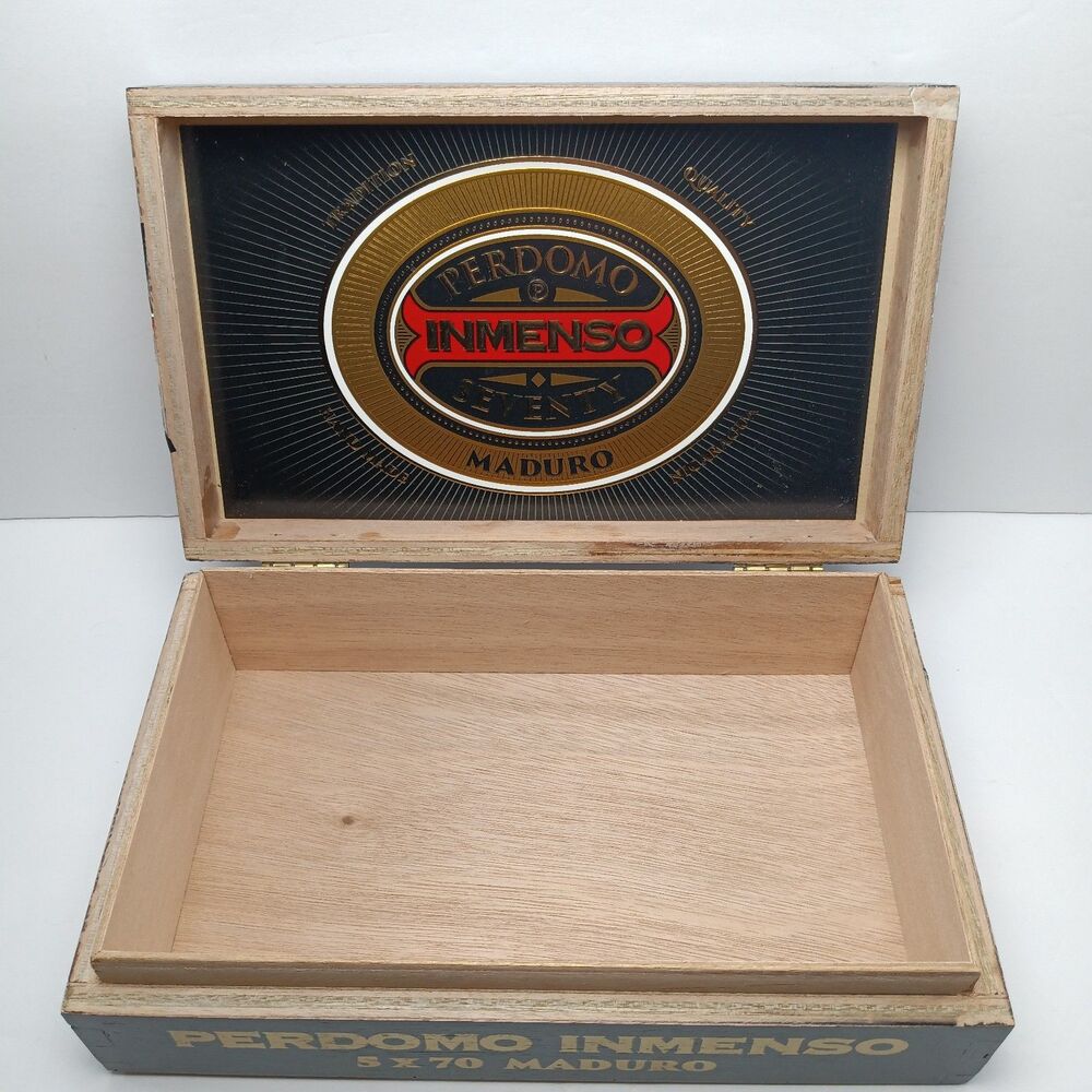 Perdomo Wooden Cigar Box Handmade In Nicaragua Empty